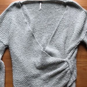 Free People Sensual Wrap Sweater. Sage Green